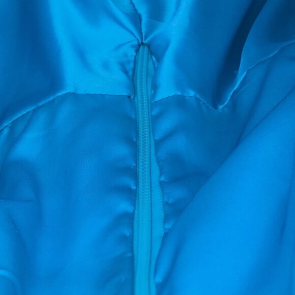 ADDA Turquoise Blue Strapless Fluffy Tulle Skirt Party Dress, L - Picture 6 of 11